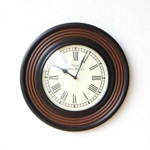 壁掛け時計 壁掛時計 掛け時計 掛時計 木製 ウッド 丸 ラウンド ウォールクロック ウッディーライン 送料無料(一部地域除く) ebn6634