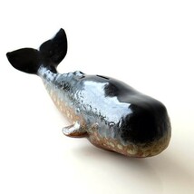 貯金箱 おしゃれ かわいい 陶器 くじら 可愛い インテリア オブジェ 置物 置き物 陶器のクジラの貯金箱_画像1