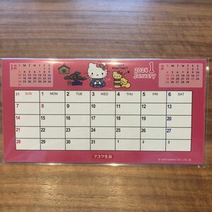 【新品未使用】 卓上 カレンダー 2024年 令和6年 キティちゃん フコク生命