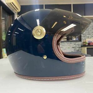 Feture ヘルメットフルフェイス THOMAS - ライトダークナイトブルー サイズ: L (57-58cm)シールド クリアーとスモークセットの画像5