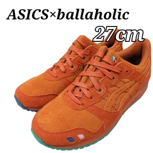 未使用品 ASICS×ballaholic GEL-LYTE lll OG 27cm アシックス オレンジ