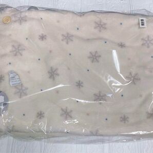 【新品】 裏ボア　ブランケット 3way ひざかけ　70×100cm ホワイト　雪柄