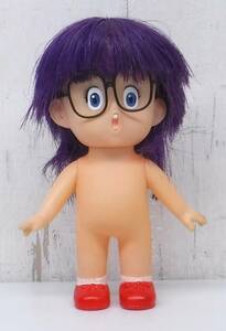 昭和レトロ 当時物 ＊レトロソフビ人形 ＊ポピー ＊Dr.スランプ アラレちゃん ＊15cm ＊メガネの取り外し可能 ＊アンティーク コレクション