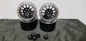 メーカー不明 2.2インチ ビードロックホイール 中古４本セット1台分 AXIAL TRAXXAS RC4WD クローラー