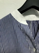 新品☆3L♪ブルー系ストライプ柄♪袖かわいいシャツワンピース☆z440_画像3