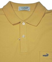 [クロコダイル] ポロシャツ 長袖 大きいサイズ cotton綿 鹿の子ポケット付 3Lサイズ 6イエロー 1002-09505_画像2