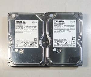 KN4324 【中古品】 TOSHIBA DT01ABA100V 1000GB/1TB 3.5インチ内蔵HDD 2個セット