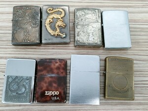 オイルライター ジッポー ZIPPO ライター　着火未確認　計8本