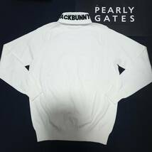 正規品　新品　PEARLY GATES　パーリーゲイツ　ジャックバニー　メンズ　タートルネックセーター　お洒落なロゴデザイン　ホワイト　size6 _画像6