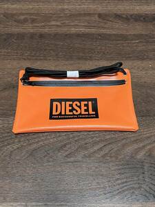 【新品・非売品】DIESEL ディーゼル ポーチ　ノベルティー　オレンジ　防水風加工