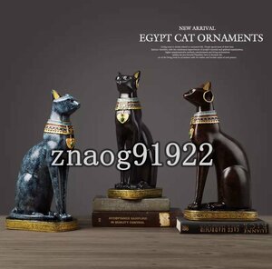 全3種類 要1種類選択エジプト風猫の置物 インテリア オブジェ 置物 小物 モダン アート 装飾 猫 ネコ キャット エジプト ナイルDJ968