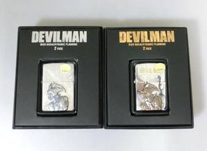 ☆149）未使用 zippo ジッポ ライター/ DEVILMAN デビルマン 2FACE 2種 セット USA製 元箱◆