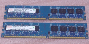 ◆Hynix HMP351U6AFR8C-S6 2枚セット - PC2-6400U/DDR2-800 240Pin DDR2 UDIMM 8GB(4GB x2) 動作品