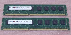＞ARCHISS AS-1333D3-8G-MJ 2枚セット - PC3-10600U/DDR3-1333 Micronチップ 240Pin DDR3 UDIMM 16GB(8GB x2) 動作品
