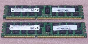 ◇Micron MT36KSF2G72PZ-1G6N1KF 2枚セット - PC3L-12800R/DDR3L-1600 ECC REG/Registered 240Pin DDR3 RDIMM 32GB(16GB x2) 動作品