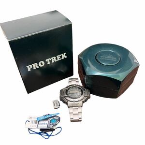 QZ カシオ プロトレック PRT-411 APR トリプルセンサー オートライトスイッチ デジタル文字盤 メンズ腕時計 