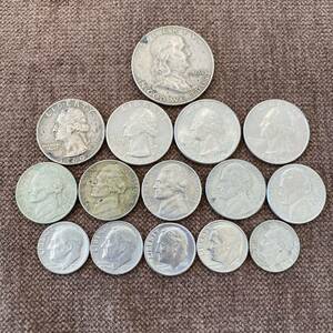 【101】LIBERTY硬貨 HALF DOLLAR/QUARTER DOLLAR/FIVE CENT/ONE DIME まとめ