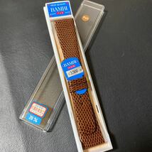 BAMIBI トカゲ時計ベルト　20mm チョコ　さわやか抗菌防臭加工　ピュアコート　バンビ　腕時計交換用ベルト　時計ベルト_画像1