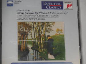 CD1枚　ベートーヴェン　弦楽四重奏曲op.59　NO.1＆2　Budapest　String　Quartet　