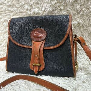 DOONEY & BOURKE 【人気デザイン】 ドゥーニーアンドバーク ショルダーバッグ MADE IN U.S.A. アメリカ製 ネイビー レザー 