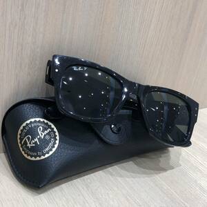 （S7355）Ray Ban サングラス メガウェイファーラー　RBO840S-F 偏光タイプ　ケース付き　ブラック