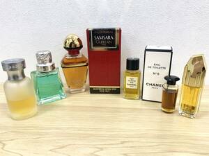 (HE29~)【１円スタート！】香水おまとめ 6点 CHANEL No5 Burberry SAMSARA GUERLAIN SAMOURAI ALAIN DELON　GINENCHY　オードトワレ 