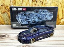 KAIDO HOUSE × MINI GT 1/64 日産 スカイライン GT-R R33 街道ワークス V1 パープル ボンネット開閉 街道ハウス_画像1