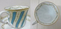 ☆1000円～☆ Noritake ☆ ノリタケ ダイヤモンドコレクション カップ＆ソーサー 洋食器 5客+ソーサー1枚/ ブルー 金彩 まとめて ☆_画像5