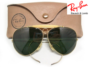 希少60s Vintage B&L RayBan SHOOTER 62mm USAゴールドG15シュータMETALボシュロムBLアメリカ製シューティングlargeメタルGoldサングラス金