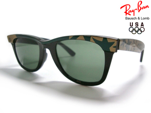 希少Vintage B&L RayBan WAYFARER ATLANTA OLYMPIC 1996オリンピック限定USAボシュロムBLウェイファーラ エボニ黒アメリカ製サングラスG15