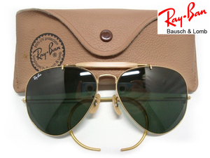 Vintage B&L RayBan OUTDOORSMAN 2 62mm G15ゴールドUSAボシュロムBLメタルLARGEラージMETALアウトドアーズマンGoldアメリカ製サングラス