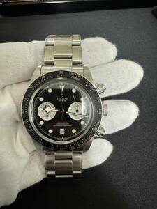 【最終値下げ】【美品】【おまけ付き】TUDOR チューダー　ブラックベイクロノ 79360N ラバーBベルト付き