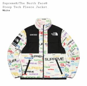 ☆希少☆超激レア☆Supreme The North Face Steep Tech Fleece Jacket white Large シュプリーム　ノースフェイス　フリース　ジャケット