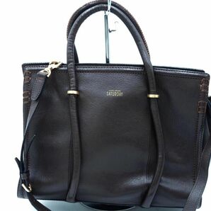 kate spade ケイトスペード SATURDAY ショルダー ハンド バッグ 茶 ■■ ☆ dlb2 レディースの画像1