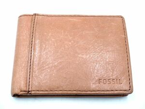 FOSSIL フォッシル 二つ折り 財布 ブラウン ■■ ☆ dlb9 メンズ