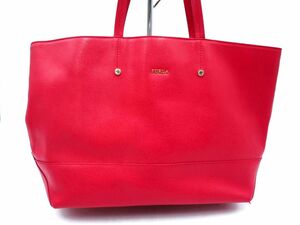 FURLA フルラ レザー トート バッグ 赤 ■■ ☆ dlb8 レディース