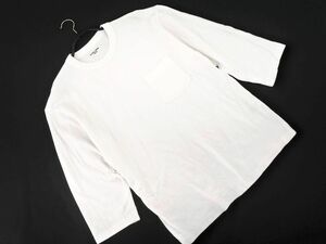 GLOBAL WORK グローバルワーク ポケット 長袖 Tシャツ sizeM/白 ◇■ ☆ dla4 メンズ