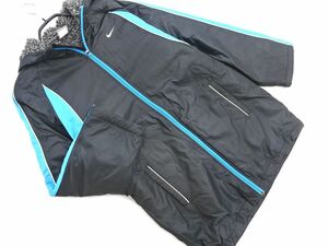 NIKE Nike sport wear reverse side boa hood jacket sizeM/ black x blue *# * dla6 men's 