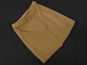 Max Mara マックスマーラ ウール混 ベルト付き Aライン 台形 スカート size42/ベージュ ◇■ ☆ dla6 レディース