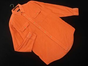  Ships corduroy shirt sizeM/ coral *# * dla7 men's 