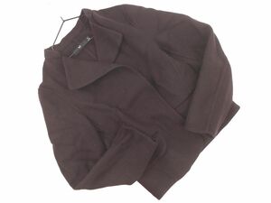 UNIQLO +J ユニクロ ジルサンダー ウール混 ラップ ジャケット sizeS/茶 ◆■ ☆ dla8 レディース