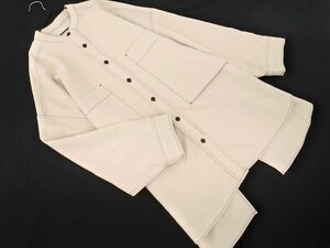 PAGEBOY ページボーイ バンドカラー バックスリット ステッチ オーバーサイズ シャツ sizeF/アイボリー ◇■ ☆ dlb2 レディース