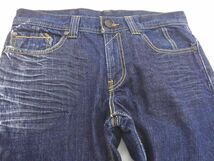 LEVI’S リーバイス 511 ジップポケット ダメージ加工 スリム ストレート スキニー デニムパンツ size32/紺 ■■ ☆ dlb3 メンズ_画像2