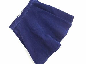 American Apparel American Apparel JEANS corduroy Mini flair skirt sizeXS/ navy blue *# * dlb3 lady's 