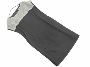 BALLSEY Ballsey Tomorrowland wool . switch I line One-piece size38/ black x gray *# * dlb5 lady's 