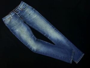 Nudie Jeans ヌーディージーンズ USED加工 スキニー デニムパンツ size27/紺 ■■ ☆ dlc1 レディース