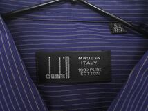 dunhill ダンヒル ストライプ ボタンダウン シャツ size16 1/2/濃紺 ◇■ ☆ dlc2 メンズ_画像7