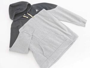 le coq sportif ルコックスポルティフ 裏起毛 バイカラー プルオーバー パーカー sizeO/グレーｘ緑 ◇■ ☆ dlc5 メンズ