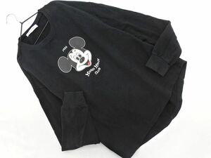 AZUL BY MOUSSY アズールバイマウジー Disney ミッキー プリント トレーナー スウェット sizeS/黒 ◇■ ☆ dlc5 レディース