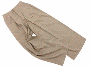 LOWRYS FARM Lowrys Farm Glenn check wide pants sizeM/ tea *# * dlc6 lady's 